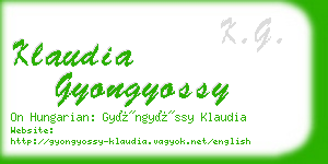 klaudia gyongyossy business card